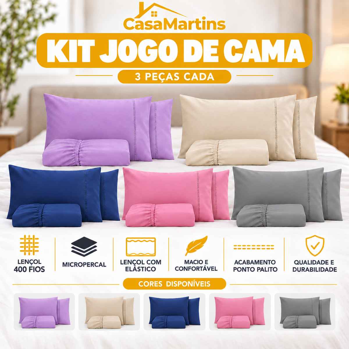 Kit Jogo de Cama