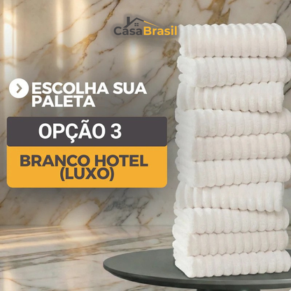 Kit Toalhas Premium Algodão Turco | Kit 10 Banhão + 10 Rosto (BRINDE)