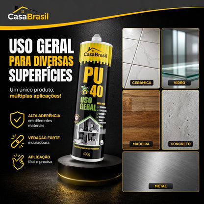Kit 12 Selante PU 40 Uso Geral – Vedação Profissional Anti Infiltração