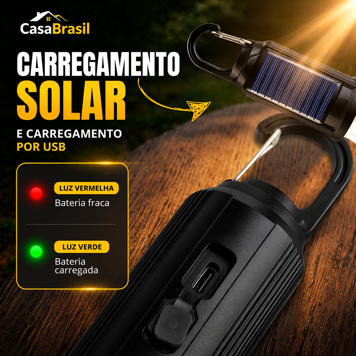 Kit 10 Lâmpadas LED Solar ProLight - Energia Solar Duradoura e Impermeável