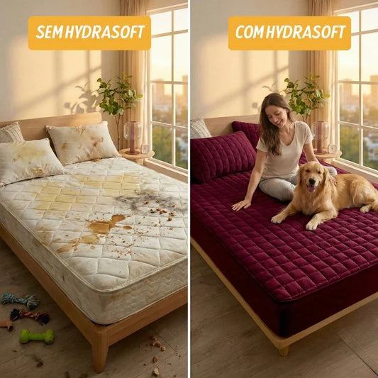 [PAGUE 1, LEVE 3] HydraSoft™ Jogo de Cama Impermeável Premium – Capa + 2 Fronhas