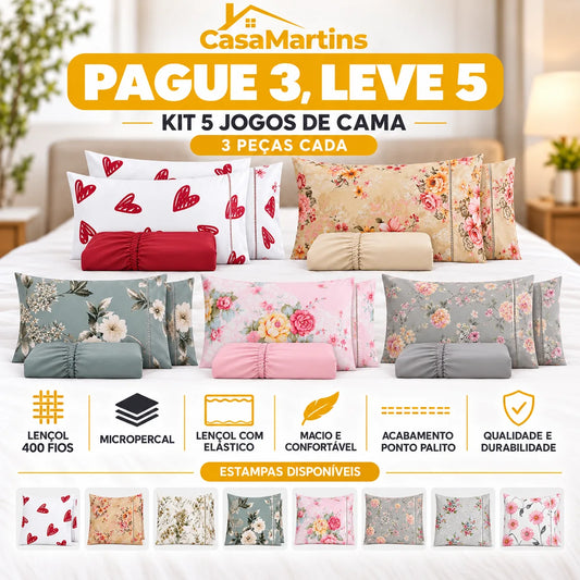 Kit Jogo de Cama Estampados