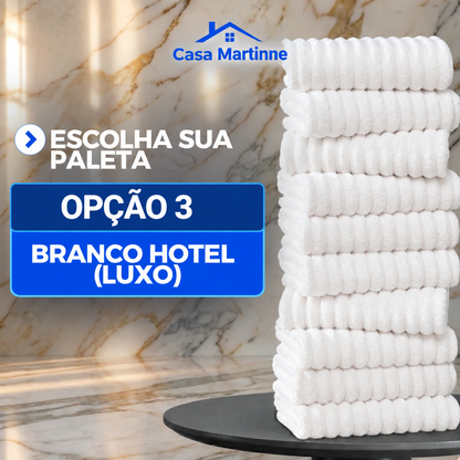 Kit Toalhas Premium Algodão Turco | Kit 15 Banhão + 5 Rosto (BRINDE)